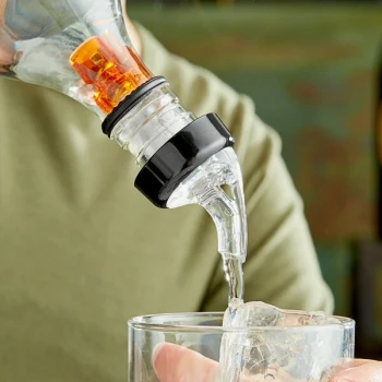 Choice 0.5 oz. 3-Ball Measured Liquor Pourer with Collar - 12/Pack