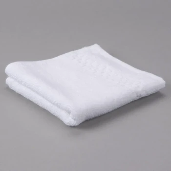 Oxford Viceroy 13" x 13" 100% Ring Spun Combed Cotton Terry Towel Wash Cloth with Dobby Checkered Border and Dobby Twill Hemmed 1.5 lb. - 300/Case