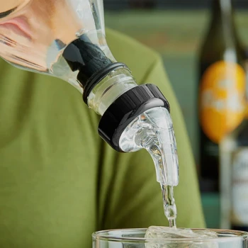 Choice 0.625 oz. 3-Ball Measured Liquor Pourer with Collar - 12/Pack