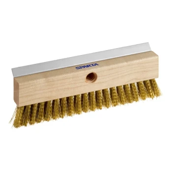 Carlisle Sparta 4029300 Pizza Oven 10" Wooden Brush Head with Scraper