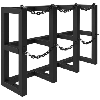 Durham Mfg 44" x 12" x 30" Gas Cylinder Rack for 3 Vertical Cylinders GCRV-441230-08T