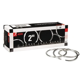 Acco 72205 2" Diameter Metal Book Ring - 50/Box