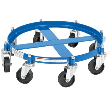 Vestil 2,000 lb. Steel Drum Dolly with (8) 4" Cast Iron Swivel Casters OCTO-55-CI