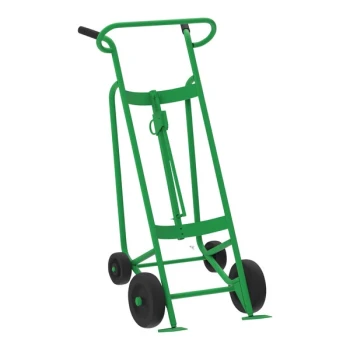 Valley Craft 1,000 lb. 4-Wheel Steel Drum Truck with Mold-On Rubber Wheels F82845A2