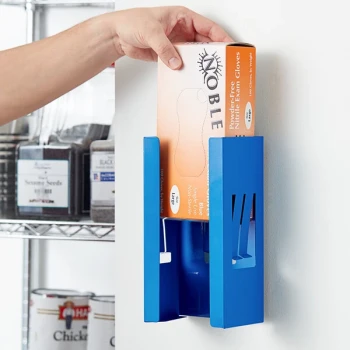 Noble Blue Magnetic Single Box Disposable Glove Dispenser