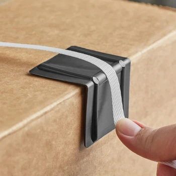 PAC Strapping Products 1 3/4" x 2 1/2" Black Plastic Strapping Edge Protector - 1,000/Case