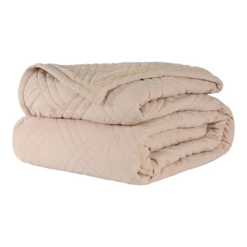 Berkshire Hospitality CozyCare Classic 76" x 110" Twin Size Lamb's Wool 100% Polyester Bedspread - 4/Case