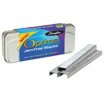 Swingline 35556E Optima 210 Strip Count 1/4" Premium Chisel Point Staples - 3,750/Box