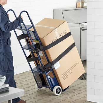 Lavex 600 lb. Blue Appliance Hand Truck with 6" x 2" Thermoplastic Rubber Wheels