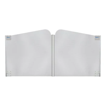 Curtron Service-Pro Cafe Door Series 20 Saloon Style Double Aluminum Swinging Traffic Door - 36" x 48" Door Opening