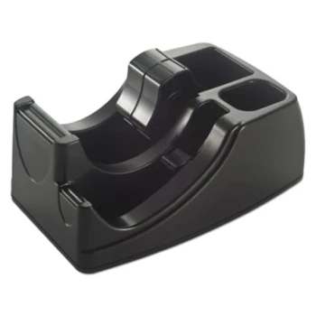 Officemate 96690 3/4" - 2" Black Recycled 2-in-1 Heavy Duty Desktop Tape Dispenser