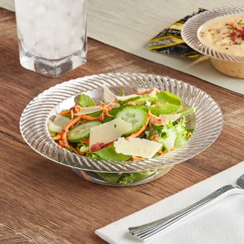 Visions Wave 12 oz. Clear Plastic Bowl - 180/Case