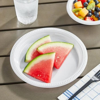 Choice 9" White Plastic Plate - 500/Case