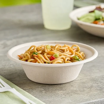 World Centric 11.5 oz. Compostable Fiber Bowl with Leaf Plus - 1,000/Case