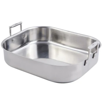 Bon Chef 60010CLD Cucina 10 Qt. Stainless Steel Roasting Pan - 16 1/2" x 14 1/4" x 4"