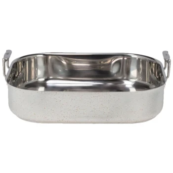 Bon Chef 60010CLDDESERT Cucina 10 Qt. Desert Stainless Steel Roasting Pan - 16 1/2" x 14 1/4" x 4"
