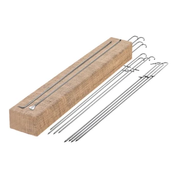 Golden Tandoor SSSKEWC14 14-Piece Stainless Steel Bread Skewer Set