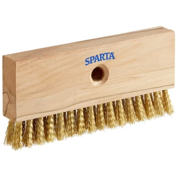 Carlisle 4029100 Sparta Pizza Oven 8 1/2" Wooden Brush Head with Scraper