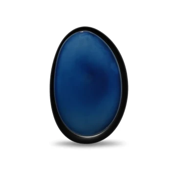 Don Bellini, Porcelain Plate, 26 cm Oval, Black