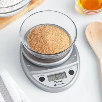 San Jamar / Escali SCDG11M 11 lb. Metallic Round Digital Portion Control Kitchen Scale