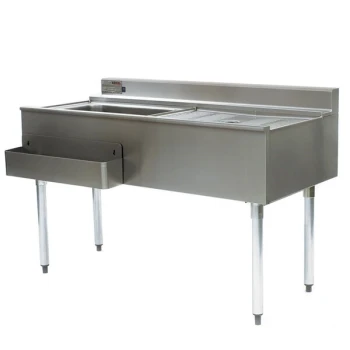 Eagle Group CWS4-18L-7 48" Underbar Work Station with Left Mount Ice Bin, Drain Board, and Cold Plate