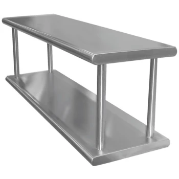 Advance Tabco PA-18-72-2 Pass-Through Shelf with Overshelf - 72" x 18"