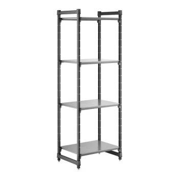 Cambro CBU213084S4580 Camshelving® Basics Plus Solid 4-Shelf Stationary Starter Unit - 21" x 30" x 84"