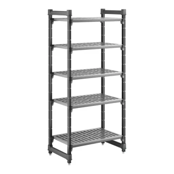 Cambro CBU183064V5580 Camshelving® Basics Plus Vented 5-Shelf Stationary Starter Unit - 18" x 30" x 64"