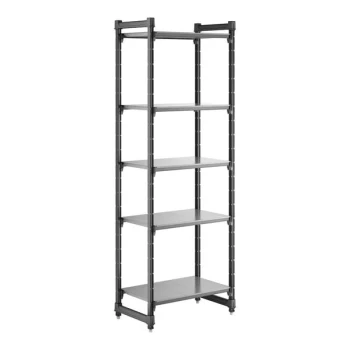 Cambro CBU183084S5580 Camshelving® Basics Plus Solid 5-Shelf Stationary Starter Unit - 18" x 30" x 84"