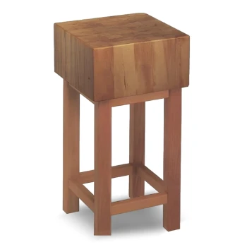 Euroceppi Wood Chopping Block With Wooden Stand, 70 cm Length