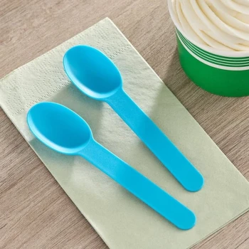 Choice Blue Heavy Weight Polypropylene Plastic Frozen Yogurt Spoon - 1,000/Case