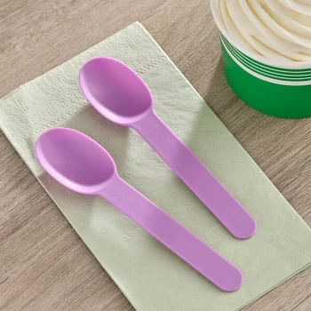 Choice Purple Heavy Weight Polypropylene Plastic Frozen Yogurt Spoon - 1,000/Case