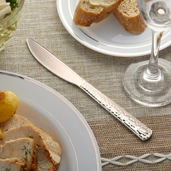 Visions 7 1/2" Hammersmith Extra Heavy Weight Rose Gold / Copper Plastic Knife - 400/Case