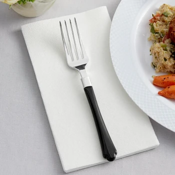 Visions Empire 7" Extra Heavy Weight Polystyrene Plastic Fork with Black Handle - 480/Case