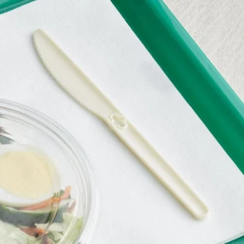 WeGo Natural Compostable CPLA Knife Dispenser Refill - 1,000/Case
