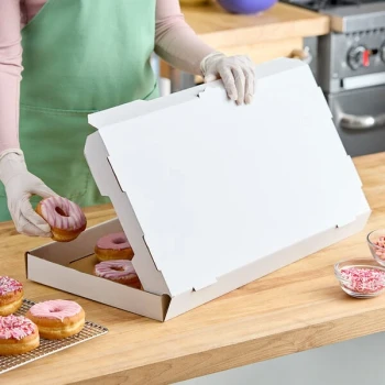 Choice 24" x 12" x 2" White Corrugated Plain Bakery Box - 25/Bundle