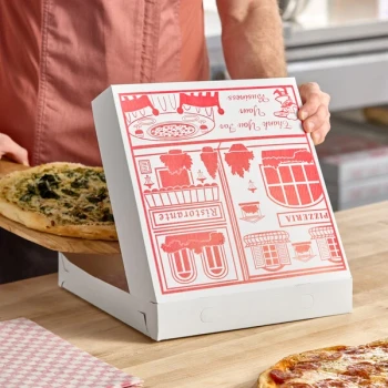Choice 12" x 12" x 2" Clay Coated Customizable Pizza Box - 100/Bundle