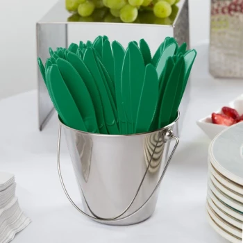 Creative Converting 7 1/2" Emerald Green Heavy Weight Premium Plastic Knife - 288/Case