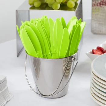 Creative Converting 010923B 7 1/2" Fresh Lime Green Heavy Weight Premium Plastic Knife - 288/Case