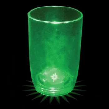 3 oz. Customizable Plastic Stemless Wine Cup with Green LED Light - 100/Case