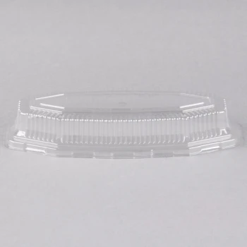 Fineline 9215-L Flairware Clear PET Plastic Serving Boat Dome Lid - 150/Case