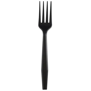 Fineline 42CBUF.BK Conserveware Black CPLA Fork - 1,000/Case