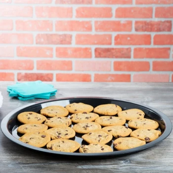 Fineline HR18PP.BK ReForm 18" Black High Rim Plastic Catering Tray - 25/Case
