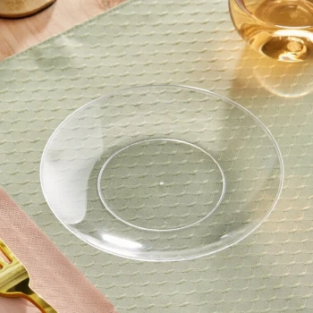 Visions Coupe 6" Clear Round Plastic Plate - 150/Case
