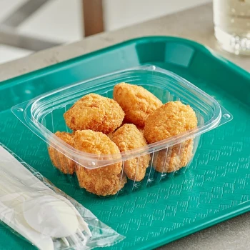 World Centric 12 oz. Compostable Rectangular Clear PLA Plastic Deli Container - 900/Case