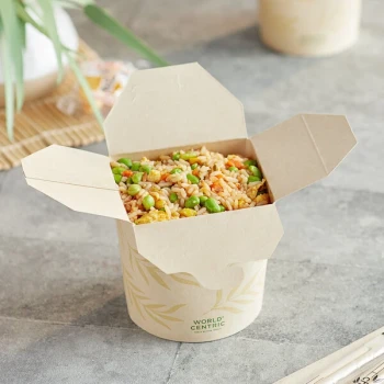 World Centric 26 oz. NoTree Asian Take-Out Containers - 500/Case