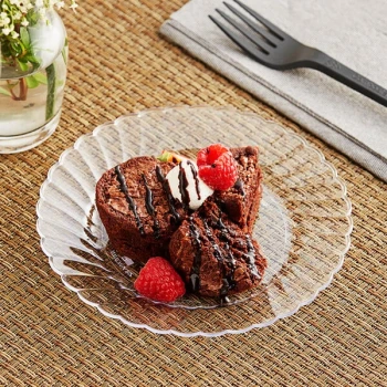 WNA Comet CW6180 Classicware 6" Clear Plastic Plate - 180/Case