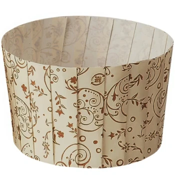 Welcome Home Brands 2" x 1 13/16" Brown Blossom Pleated Baking Cup - 480/Case