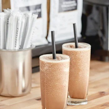 Aardvark 7 3/4" Giant Black Wrapped Paper Straw - 2,400/Case