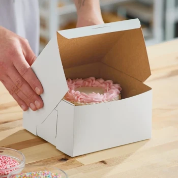 Southern Champion 7" x 7" x 4" White Cake / Bakery Box - 250/Case